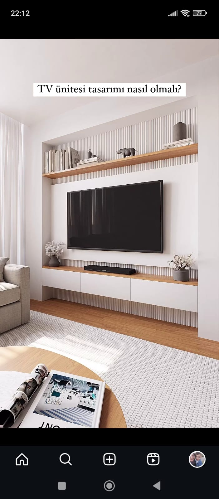 Ahşap Televizyon Üniteleri Modeli 17